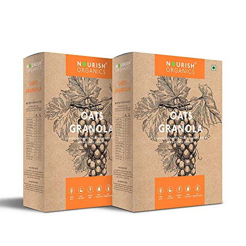 Nourish Organics Oats Granola, 300g Pack of 2 von Ethnic Choice