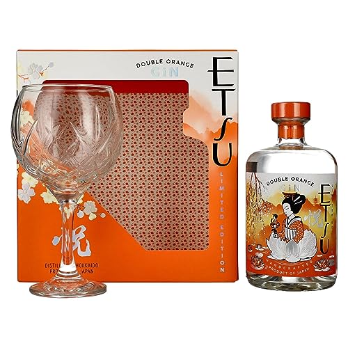 Etsu Gin DOUBLE ORANGE Limited Edition 43% Vol. 0,7l in Geschenkbox mit Glas von Etsu