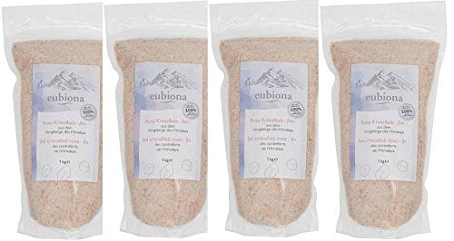 Eubiona Himalaya Salz, gemahlen, Salt Range Pakistan, 4 x 1kg von Eubiona