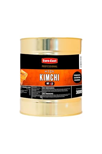 Euro-East Kimchi, Koreanisch Vegan und Glutenfrei eingelegter Chinakohl im koreanischen Stil, leicht Schärfe für europäischen Geschmack, Groß 1er pack (1x3000g) von Euro-East