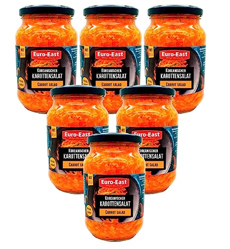 Euro-East Koreanischer Karottensalat 6er Pack im Glas | vegan, glutenfrei Euro-East Koreanischer Karottensalat 6er Pack im Glas | vegan, glutenfrei von Euro-East