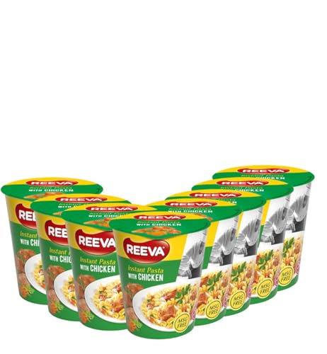 Reeva Pasta Snack Chicken Instant-Nudeln, Praktisch und geschmackvoll, fertige Mahlzeiten in nur 5 Minuten - einfach heißes Wasser hinzufügen 8 x 70g Reeva Pasta Snack Chicken Instant-Nudeln, Praktisch und geschmackvoll, fertige Mahlzeiten in nur 5 Minuten - einfach heißes Wasser hinzufügen 8 x 70g von Euro-East