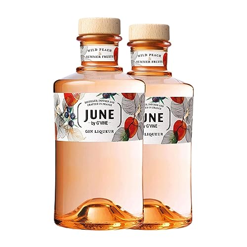 Gin G'Vine June Gin Peach 70 cl (Schachtel mit 2 Flaschen von 70 cl) von EuroWineGate EWG SaS G-Vine