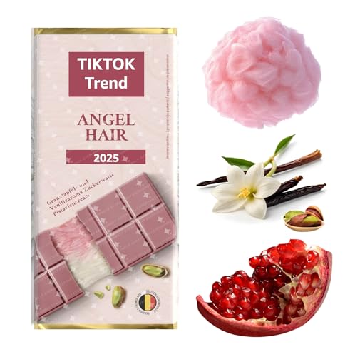 Engelshaar Schokolade - Angel Hair rosa pink - mit feinem Vanillearoma, Granatapfel & Zuckerwatte & Pistaziencreme - 60 Gr- Dubai Schokolade 2.0 Engelshaar Schokolade - Angel Hair rosa pink - mit feinem Vanillearoma, Granatapfel & Zuckerwatte & Pistaziencreme - 60 Gr- Dubai Schokolade 2.0 von Everhomely