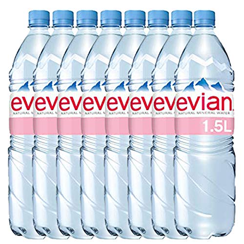 Evian 1,5 l Wasserflasche, 8 Stück. von Evian