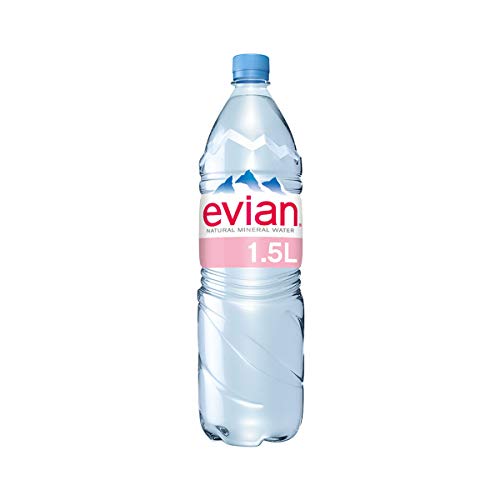 Evian 1,5 l Wasserflasche, 8 Stück. von Evian