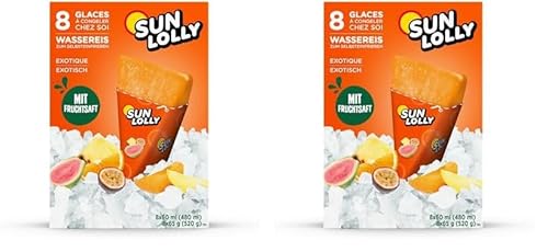 Sun Lolly Wassereis Exotisch (8 x 60ml) (Packung mit 2) von Ewbob