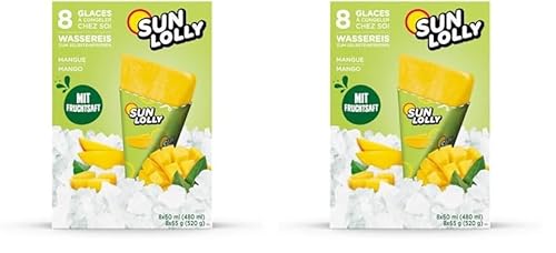 Sun Lolly Wassereis Mango (8 x 60ml) (Packung mit 2) von Ewbob