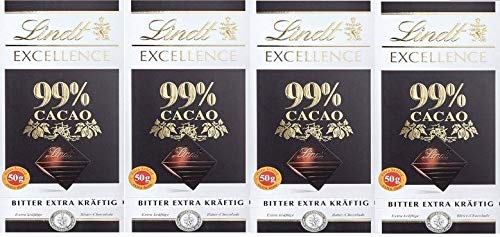 Lindt & Sprüngli Excellence Bitter Extra Kräftig 99% Cacao Chocolade 4 x 50 gr. Lindt & Sprüngli Excellence Bitter Extra Kräftig 99% Cacao Chocolade 4 x 50 gr. von Excellence