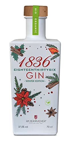 1836 Gin Winter Edition Belgain Organic Gin - Distillerie Radermacher - 0,7l - 37,5% vol von Exclusiv