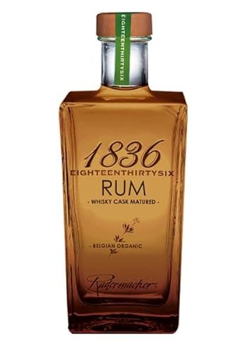1836 Rum Whisky Cask Matured - Belgian Organic Barrel Age Rum (Distillerie Radermacher) 40% Vol. 0,5 L von Exclusiv