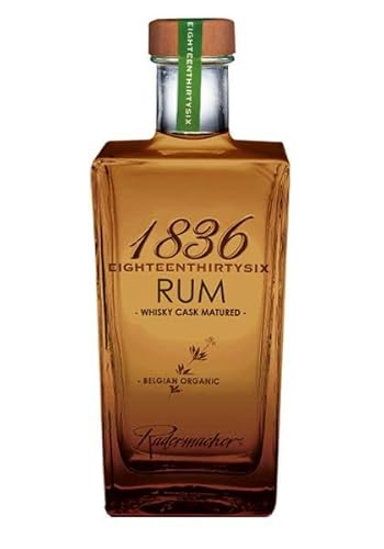 1836 Rum Whisky Cask Matured - Belgian Organic Barrel Age Rum (Distillerie Radermacher) 40% Vol. 0,5 L von Exclusiv