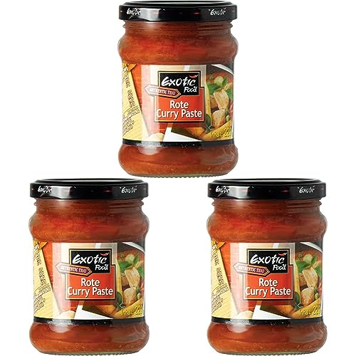 Exotic Food FOOD Currypaste, rot, Gang Ped, 220 g (Packung mit 3) von Exotic Food