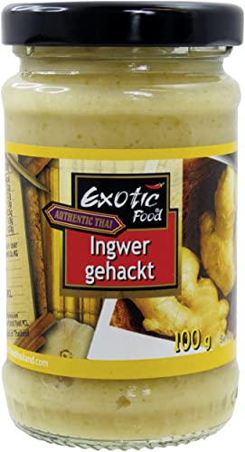 Exotic Food Ingwer, gehackt in Sojabohnenöl, 6er Pack (6 x 100 g) von Exotic Food
