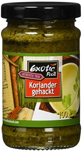 Exotic Food Koriander, gehackt, in Sojabohnenöl, 6er Pack (6 x 100 g) von Exotic Food