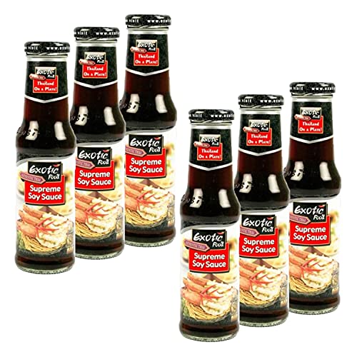 Set mit 6 Sojasaucen Supreme – Flasche 250 ml von Exotic Food