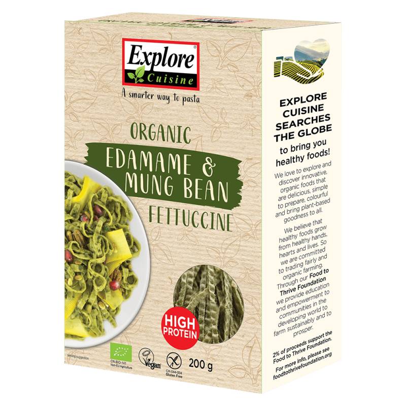 Bio Fettuccine aus Edamame & Mungbohnen von Explore Cuisine