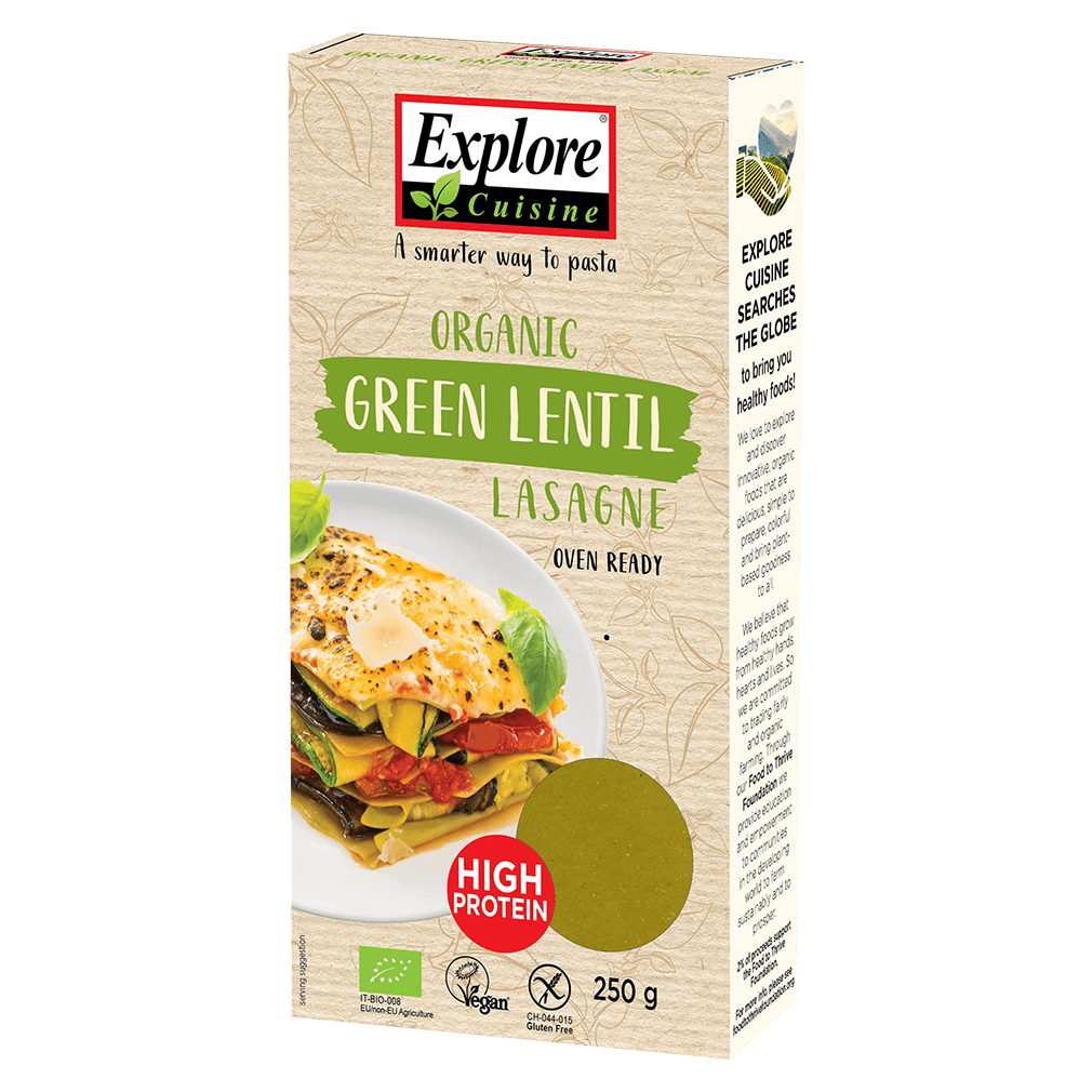 Bio Lasagne aus grünen Linsen Bio Lasagne aus grünen Linsen von Explore Cuisine