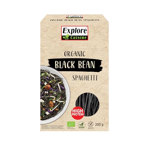 Explore Cuisine Bio Spaghetti aus schwarzen Sojabohnen – Glutenfreie schwarze Nudeln, pflanzliche Protein Pasta ohne Zusatzstoffe, ideal bei Zöliakie, wenig Kohlenhydrate, vegan, 200g Explore Cuisine Bio Spaghetti aus schwarzen Sojabohnen – Glutenfreie schwarze Nudeln, pflanzliche Protein Pasta ohne Zusatzstoffe, ideal bei Zöliakie, wenig Kohlenhydrate, vegan, 200g von EXPLORE CUISINE