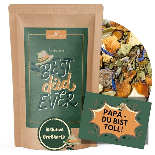 "Bester Papa" - Best Dad Ever Tee Geschenk für den besten Vater Vatertag Teegeschenk Herzensmensch Fathers Day Tea Gift Set für Papa - Papi Geschenk von Exploritea