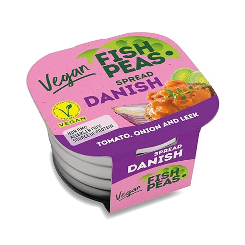 F`shPeas Veganer Aufstrich 125g – „Fisch“ Aufstrich in dänischer Sauce, Vegane fischkonserve, veganer Brotaufstrich von ODIPPO