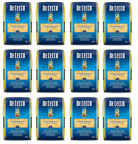 12x De Cecco Farfalle Medie n°193 Hartweizengrieß Pasta 500g 12x De Cecco Farfalle Medie n°193 Hartweizengrieß Pasta 500g von F.lli De Cecco