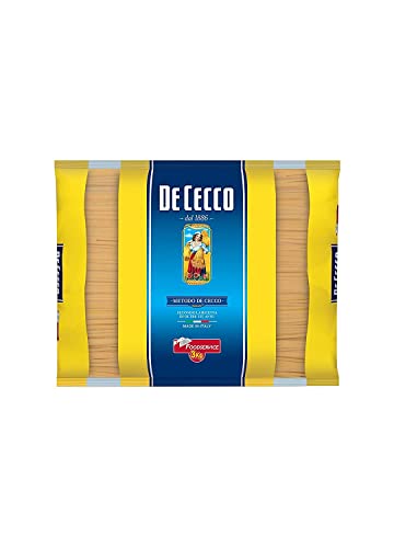 De Cecco Spaghettoni n°412 Pasta di Semola di Grano Duro Hartweizengrieß Pasta 100% Italienische Pasta Längliche Pasta Packung mit 3Kg De Cecco Spaghettoni n°412 Pasta di Semola di Grano Duro Hartweizengrieß Pasta 100% Italienische Pasta Längliche Pasta Packung mit 3Kg von F.lli De Cecco
