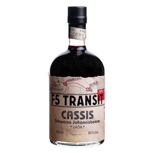 CASSIS Likör 0.5l (20% Vol) No. 5551 - Schwarze Johannisbeere Likör - DDR Edition - F5 Transit von F5