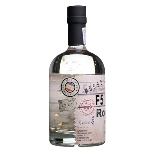 Royal Mint Pfefferminzlikör mit Blattgold 0.5l (25% Vol) No. 5555 | F5 Transit | Milder Premium Likör mit Pfefferminze von F5