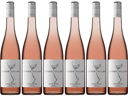 6er Vorteilspaket Vinho Verde Conde Villar Rosé 2023 | Quinta das Arkas | Rosé aus Portugal | trocken | 6 x 0,75l von FABELHAFTE GESCHENKE