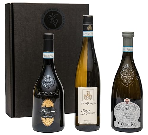 Geschenkset Lugana | 3 hochwertige italienische Weißweine aus Venetien in Geschenkverpackung | 3 x 0,75l | trocken | Präsent für Weingenießer Geschenkset Lugana | 3 hochwertige italienische Weißweine aus Venetien in Geschenkverpackung | 3 x 0,75l | trocken | Präsent für Weingenießer von FABELHAFTE GESCHENKE