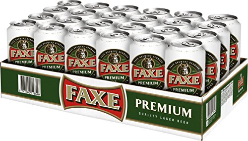 FAXE Premium 5% Dänisches Lagerbier 24 x 0,5 l Dosenbier von FAXE
