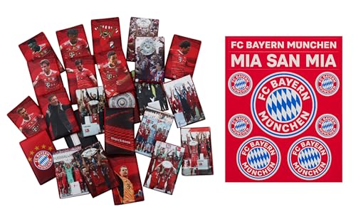 FC Bayern München Schokoladentäfelchen 15 Stück Schokolade - Plus 3er Logo-Aufkleber FCB von FC Bayern München