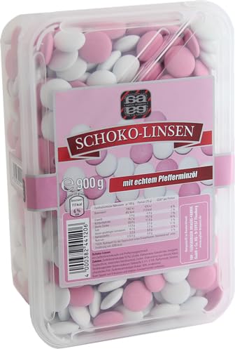 agilus-Schokolinsen rosa/weiß - 900 g von FDF Flensburger Dragees Fabrik GmbH + Co. KG