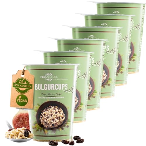 FEELNATURE Bulgurcups, das neue vegane Instant-Fertiggericht | 6x Subtropical - Feige, Rosine & Apfel| Ohne Palmöl, Geschmacksverstärker & künstlichen Aromen | Köstlich orientalisch FEELNATURE Bulgurcups, das neue vegane Instant-Fertiggericht | 6x Subtropical - Feige, Rosine & Apfel| Ohne Palmöl, Geschmacksverstärker & künstlichen Aromen | Köstlich orientalisch von FEELNATURE ...die feine Art zu genießen.