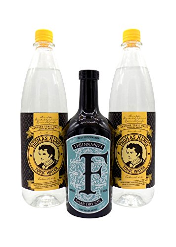 Ferdinand's Gin 1x 0,5L (44% Vol.) & 2x Thomas Henry Tonic Water 1,0L PET | Gin & Tonic Set von FERDINAND'S