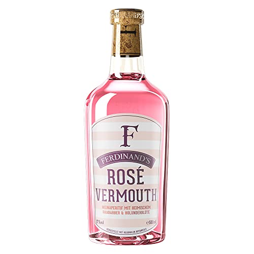 Ferdinand's | Rosé Vermouth | 500 ml | Weinaperitif auf Riesling-Basis | Mit heimischem Rhabarber und Holunderblüte | Fruchtig von FERDINAND'S