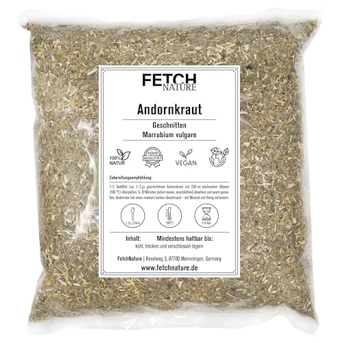 Andornkraut geschnitten – 100 % naturbelassenes Heilkraut – Bitterer Kräutertee für Magen, Verdauung & Atemwege – 500g oder 1kg Aromabeutel – FETCH NATURE (M - 500g) von FETCHNATURE