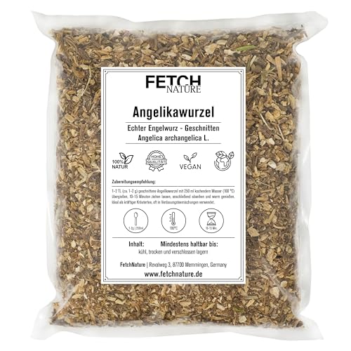Angelikawurzel geschnitten – Getrocknete Engelwurz für Tee, Räucherung & Anwendungen – 100 % naturbelassen – 500g oder 1kg Aromabeutel – FETCH NATURE (L - 1kg) von FETCHNATURE
