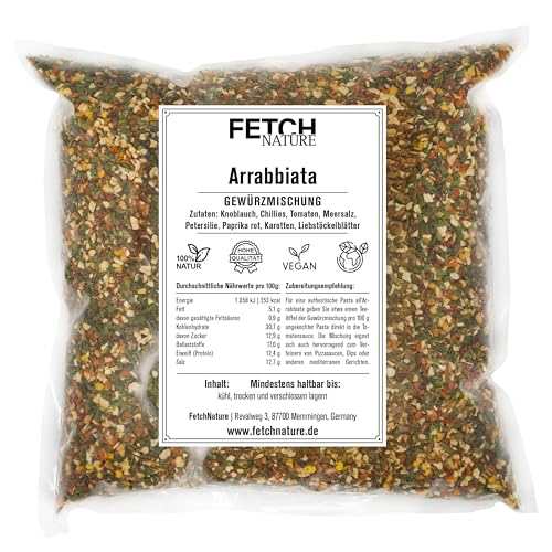 Arrabbiata Gewürzmischung – Scharf, würzig & italienisch inspiriert – Für Pasta, Saucen & mehr – 500g oder 1kg Beutel – FETCH NATURE (M - 500g) von FETCHNATURE