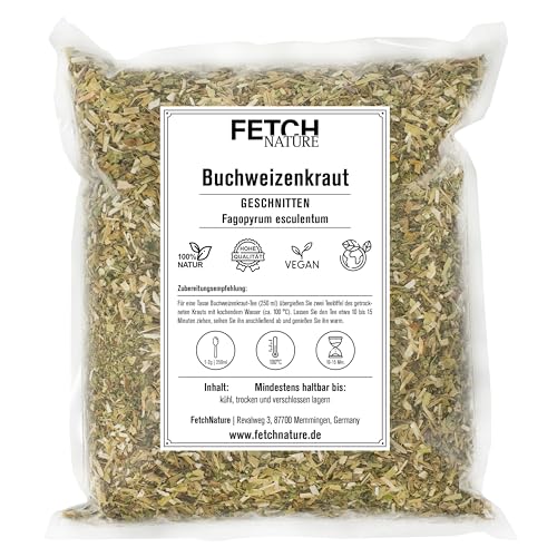 Buchweizenkraut geschnitten – Getrocknet & naturbelassen – Sanfter Kräutertee für Alltag & Balance – 500g oder 1kg Aromabeutel – FETCH NATURE (M - 500g) von FETCHNATURE