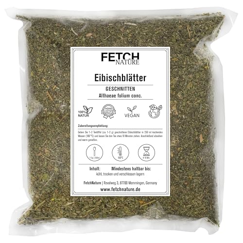 Eibischblätter geschnitten – 100 % naturbelassene Heilpflanze – traditionell bei Husten & Reizung – 500g oder 1kg Aromabeutel – FETCH NATURE (L - 1kg) von FETCHNATURE