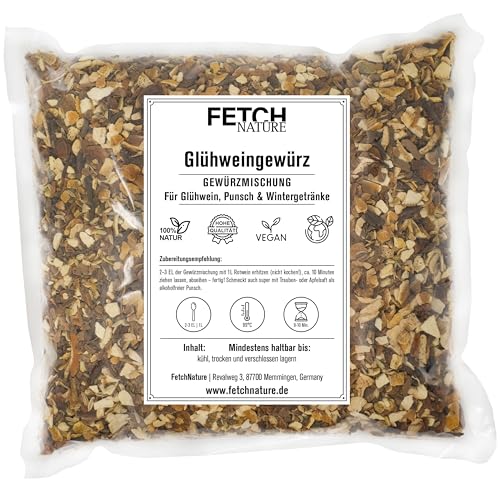 Glühweingewürz – Fruchtig-würzige Mischung mit Zimt, Nelken & Orange – Für Glühwein, Punsch & Wintergetränke – 500g oder 1kg Aromabeutel – FETCH NATURE (M - 500g) von FETCHNATURE