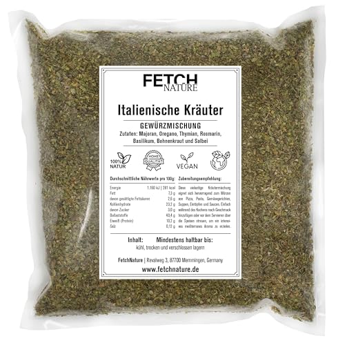 Italienische Kräuter Gewürzmischung – Aromatisch & vielseitig für Pasta, Pizza & mediterrane Küche – Naturbelassen – 500g oder 1kg Beutel – FETCH NATURE (M - 500g) von FETCHNATURE
