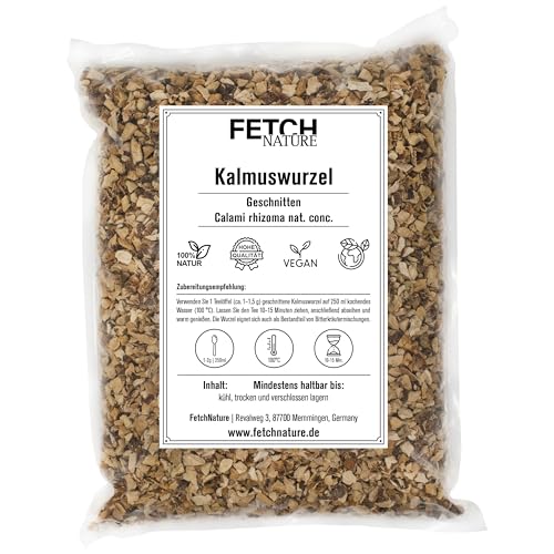Kalmuswurzel geschnitten – Getrocknete Wurzelstücke für Tee & Anwendungen – 100 % naturbelassen – 500g oder 1kg Aromabeutel – FETCH NATURE (L - 1kg) von FETCHNATURE