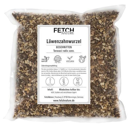 Löwenzahnwurzel – Getrocknet & grob geschnitten – Naturbelassen & vielseitig einsetzbar – 500g oder 1kg Aromabeutel – FETCH NATURE (M - 500g) von FETCHNATURE