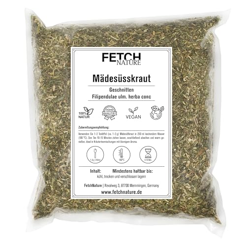 Mädesüßkraut geschnitten – Getrocknete Kräuter für Tee & Anwendungen – 100 % naturbelassen & ohne Zusätze – 500g oder 1kg Aromabeutel – FETCH NATURE (L - 1kg) von FETCHNATURE