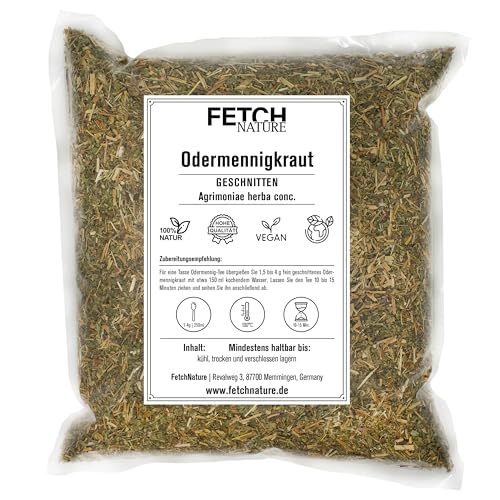Odermennigkraut geschnitten – Getrocknetes Naturkraut für Tee & Anwendungen – 100 % naturbelassen & vielseitig – 500g oder 1kg Aromabeutel – FETCH NATURE (L - 1kg) von FETCHNATURE