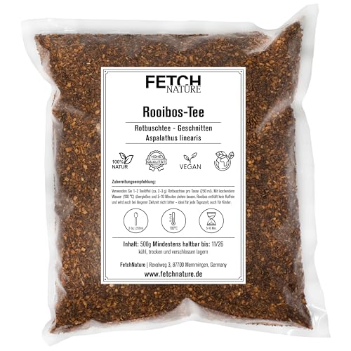 Rotbuschtee (Rooibos) – Mild, natürlich & koffeinfrei – Aus Südafrika – Für entspannte Teemomente – 500g oder 1kg Aromabeutel – FETCH NATURE (L - 1kg) von FETCHNATURE