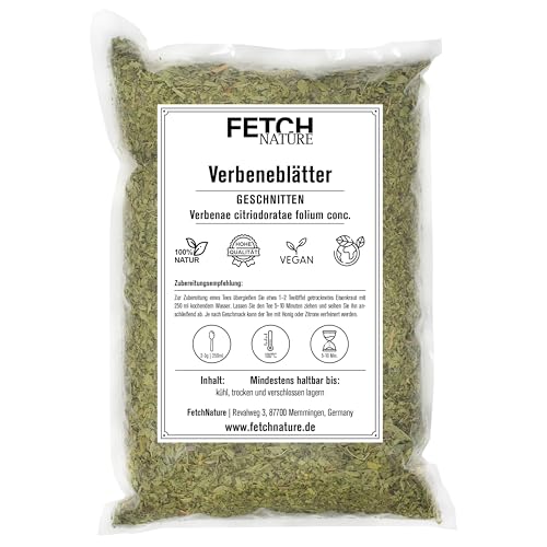 Verbene Eisenkraut – Getrocknete & geschnittene Kräuter (Verbenae citriodoratae) – Naturrein für Tee, Wellness & Anwendungen – 500g oder 1kg Aromabeutel – FETCH NATURE (L - 1kg) von FETCHNATURE